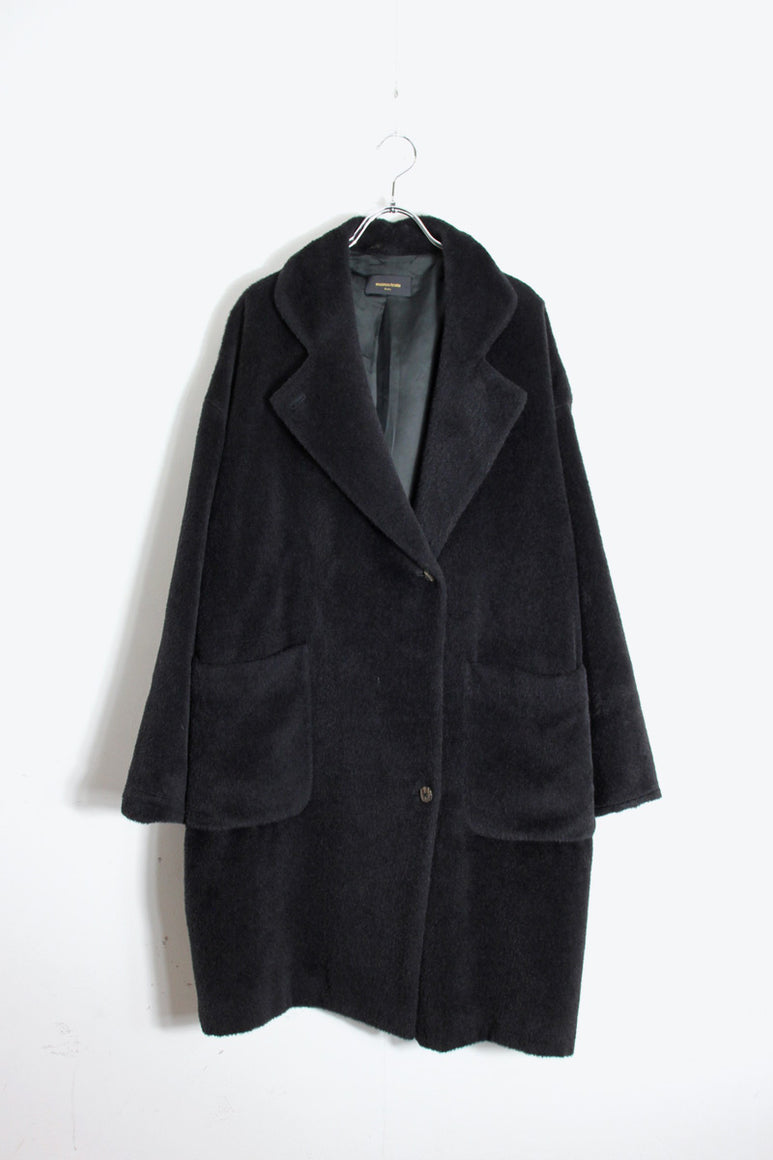 MOHAIR COAT / BLACK [SIZE: L相当 USED]