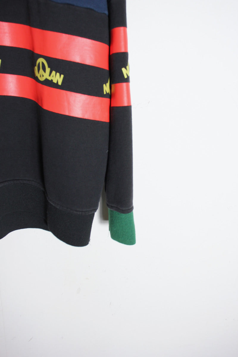 L/S DESIGN POLO SHIRT (SNOWBOARD BRAND) / GREEN/BLACK [SIZE: M USED]