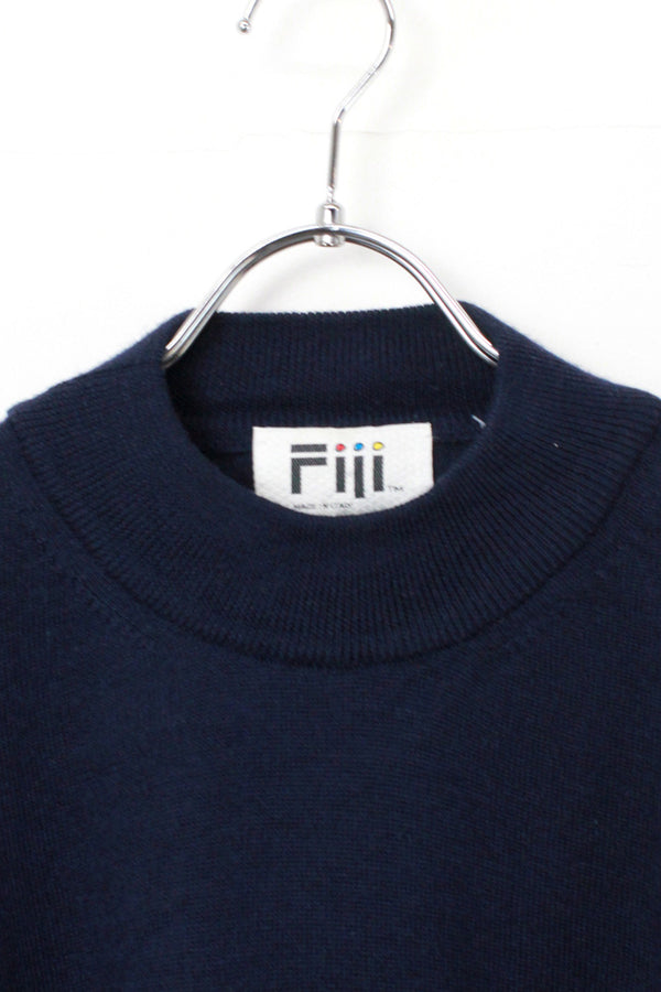 MADE IN ITALY MOCK NECK SWEATER / NAVY [SIZE: XL Used]