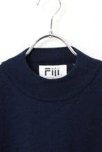 画像をギャラリービューアに読み込む, MADE IN ITALY MOCK NECK SWEATER / NAVY [SIZE: XL相当 USED]
