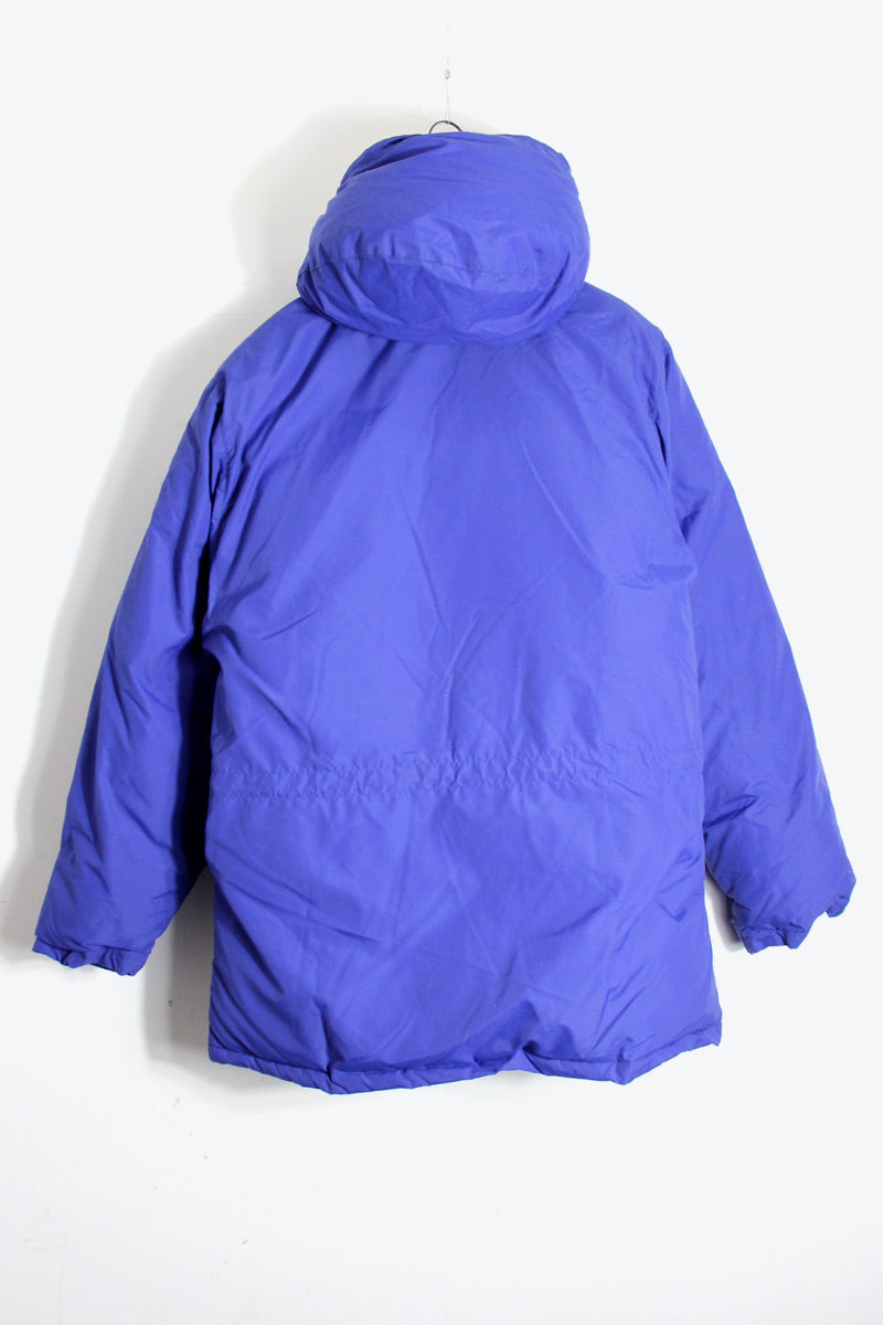 MADE IN USA 90'S DOWN HOODIE JACKET / BLUE [SIZE: M USED]