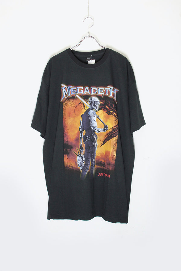 S/S MEGADETH PRINT T-SHIRT / BLACK [SIZE: XL USED]