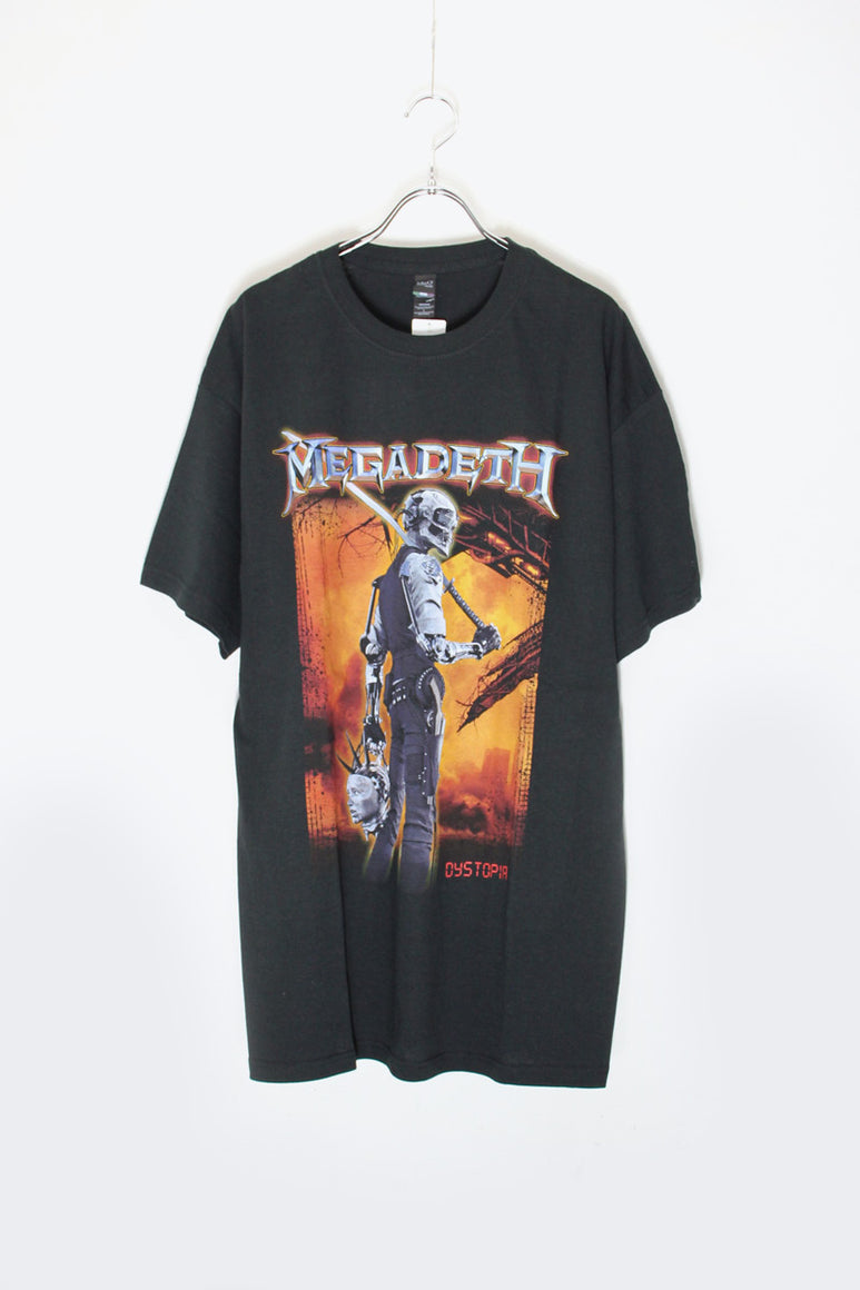 S/S MEGADETH PRINT T-SHIRT / BLACK [SIZE: L USED]