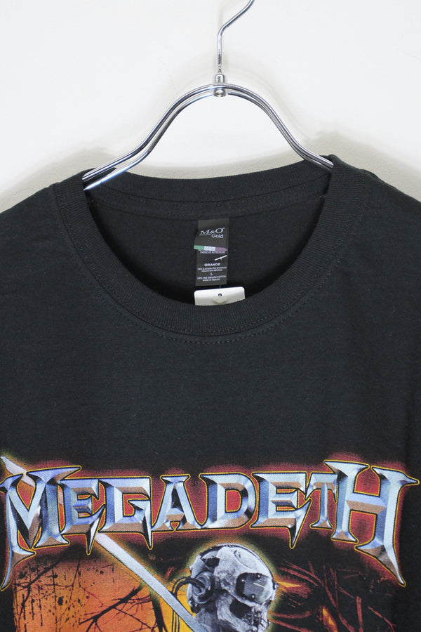 S/S MEGADETH PRINT T-SHIRT / BLACK [SIZE: L USED]