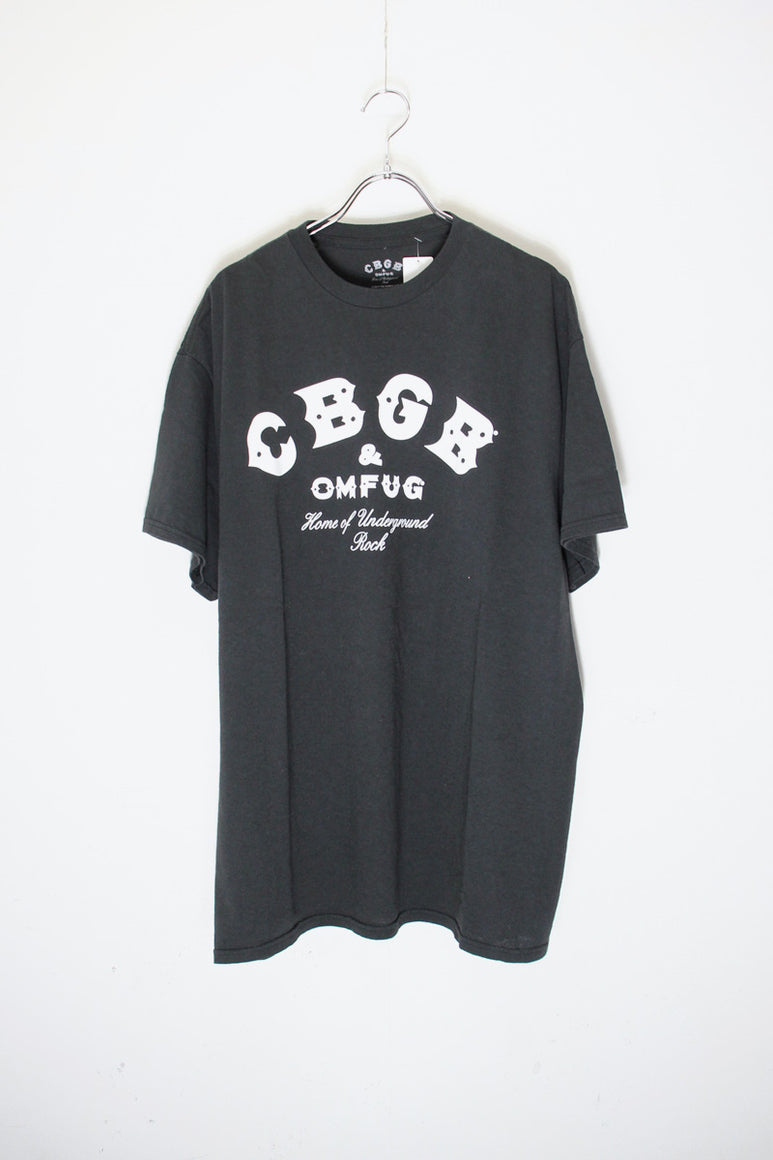 S/S PRINT T-SHIRT / BLACK [SIZE: XL USED]