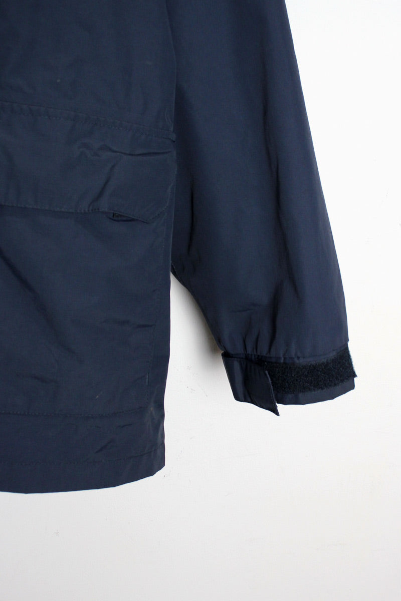 90'S SHELL NYLON FLEECE JACKET W/LINER / NAVY [SIZE: XL USED]