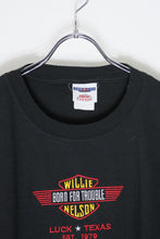 画像をギャラリービューアに読み込む, S/S LUCK TEXAS 1979 EMBROIDERY T-SHIRT / BLACK [SIZE: XL USED]
