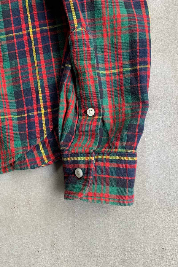 90'S L/S B.D COTTON CHECK CLASSIC FIT SHIRT / MULTI [SIZE: M USED]