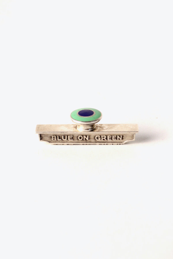 SILVER "BLUE ON GREEN" STAMP [SIZE: ONE SIZE USED]