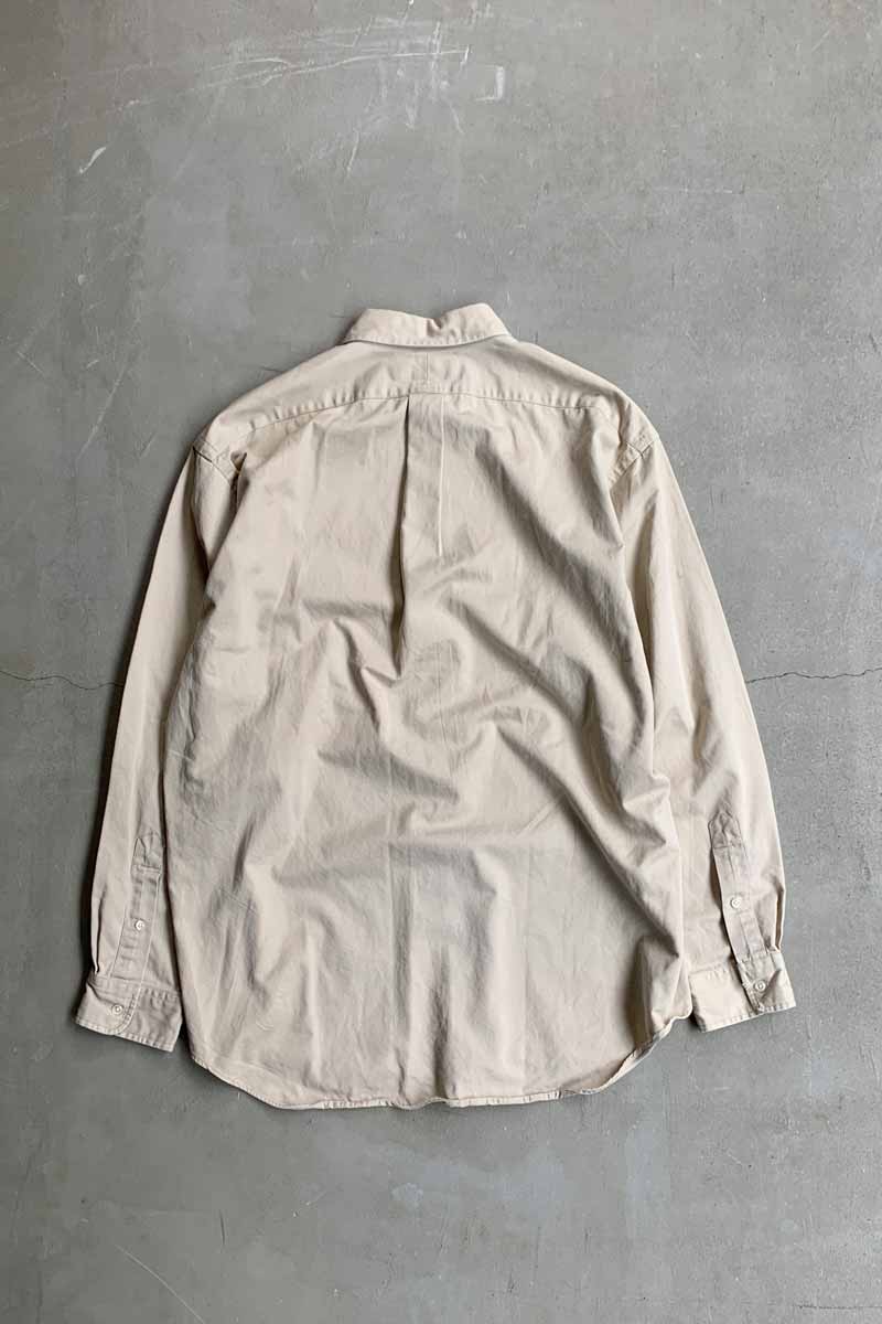 90'S L/S B.D COTTON BLAKE SHIRT / BEIGE [SIZE: L USED]