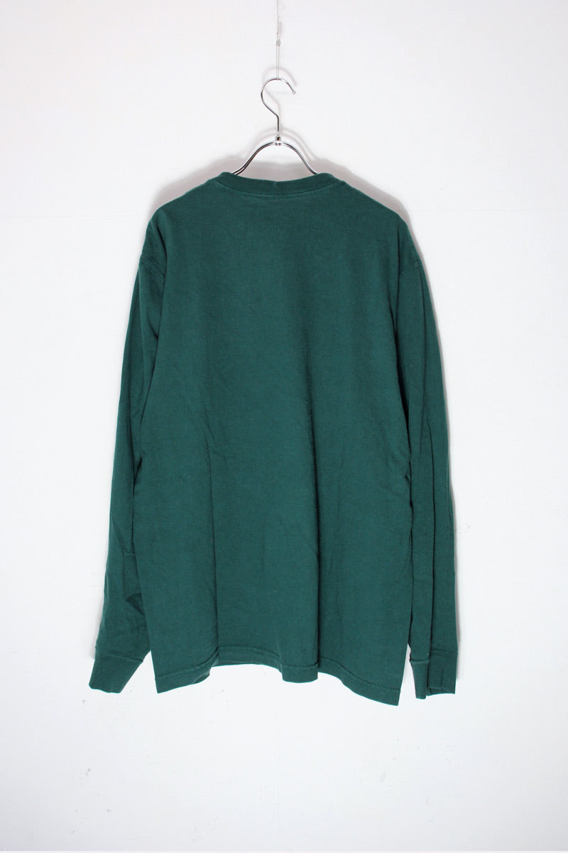 L/S ONE POINT POCKET T-SHIRT / MOSS GREEN [SIZE: M USED]