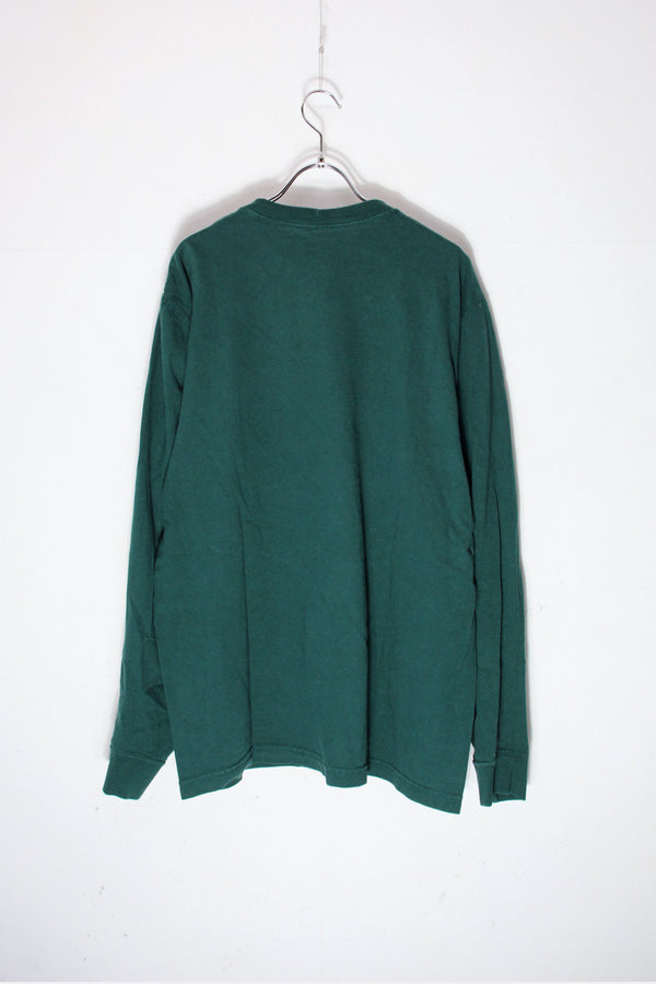 L/S ONE POINT POCKET T-SHIRT / MOSS GREEN [SIZE: M USED]