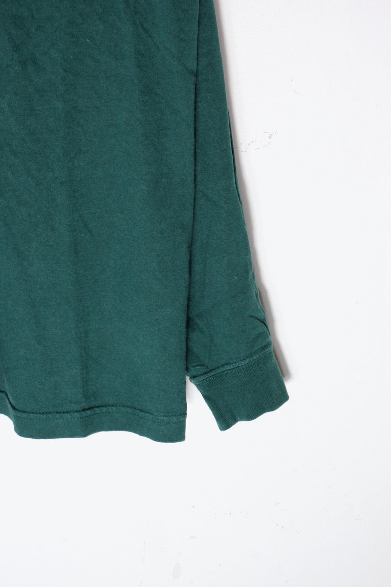 L/S ONE POINT POCKET T-SHIRT / MOSS GREEN [SIZE: M USED]
