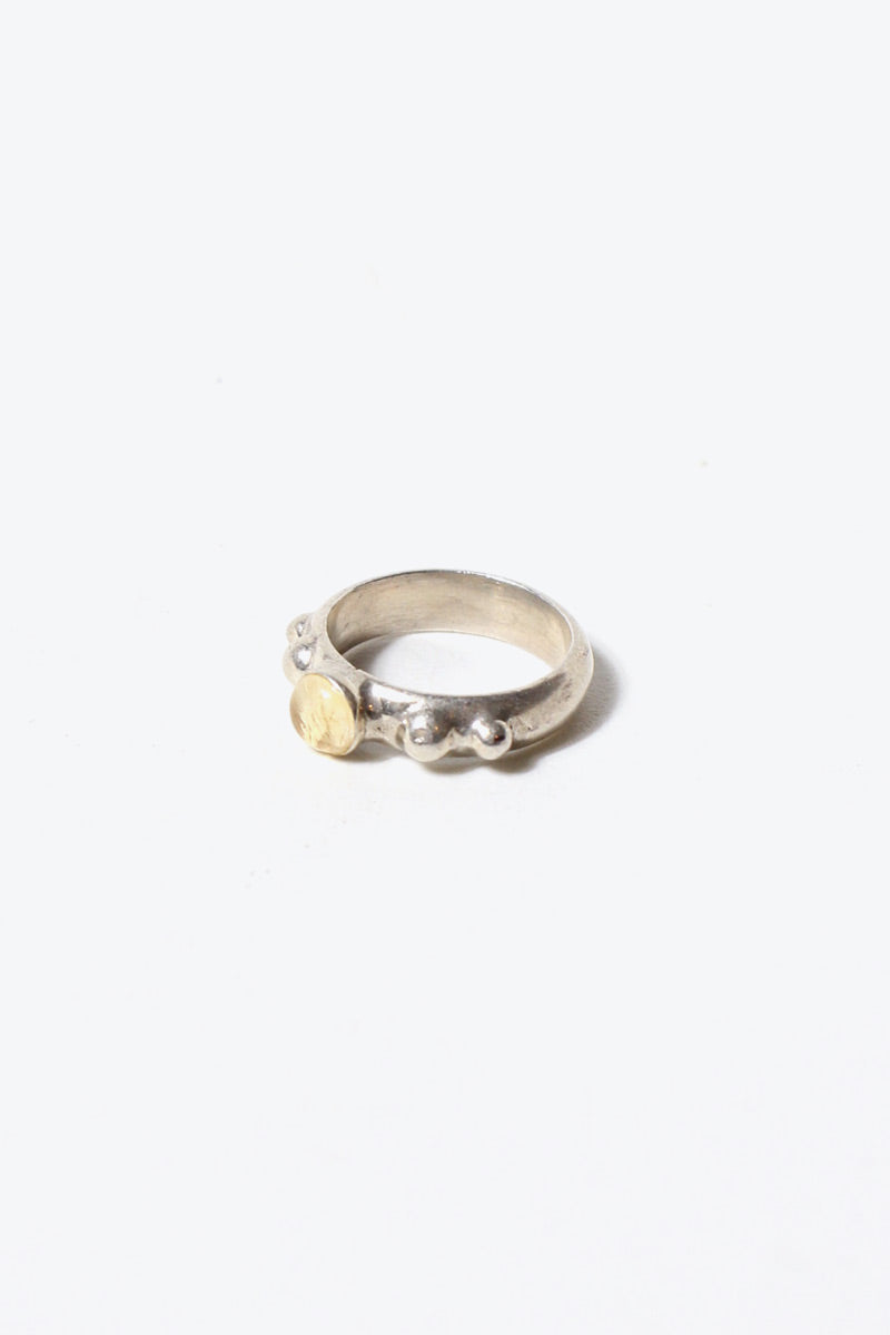 MADE IN MAXICO 925 SILVER RING W / STONE [SIZE: 16号 USED]