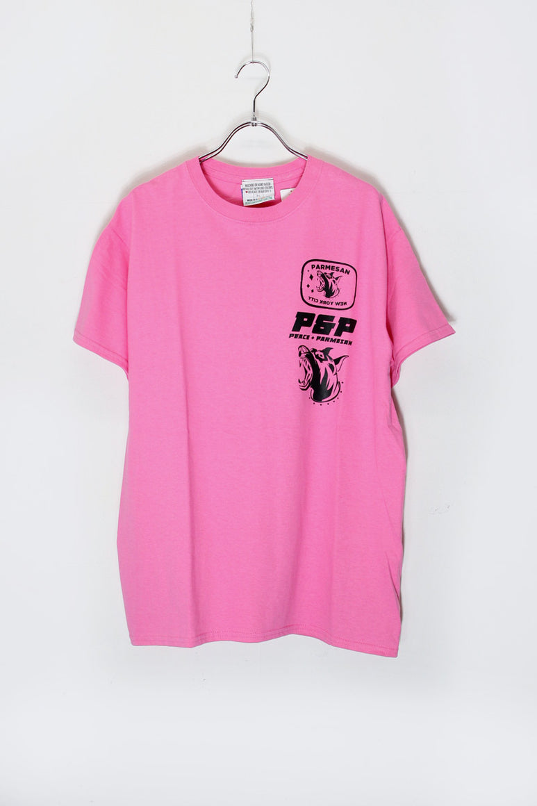 MADE IN USA/NYC S/S PRINT T-SHIRT / PINK [SIZE: M USED]