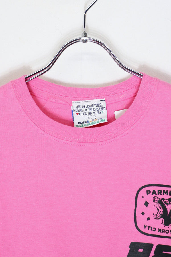 MADE IN USA/NYC S/S PRINT T-SHIRT / PINK [SIZE: M USED]