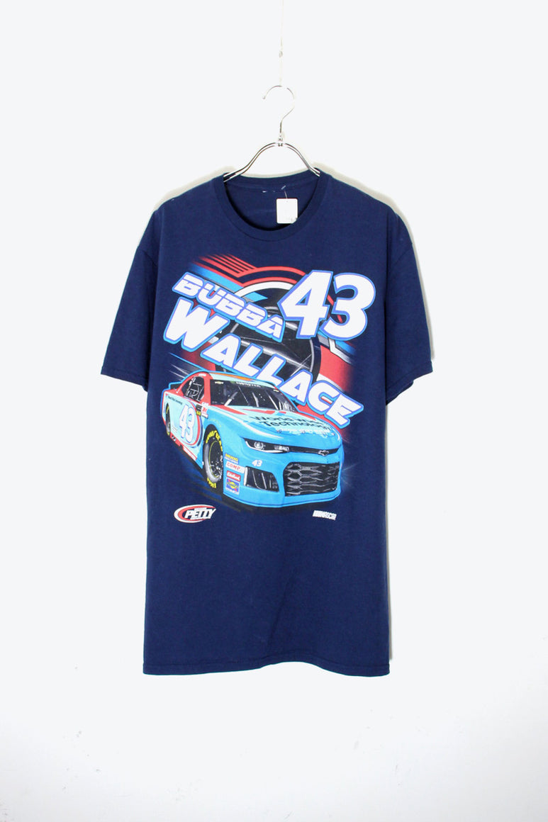 90'S CAR RACE 43 BUBBA WALLACE T-SHIRT / NAVY [SIZE: M相当 USED]