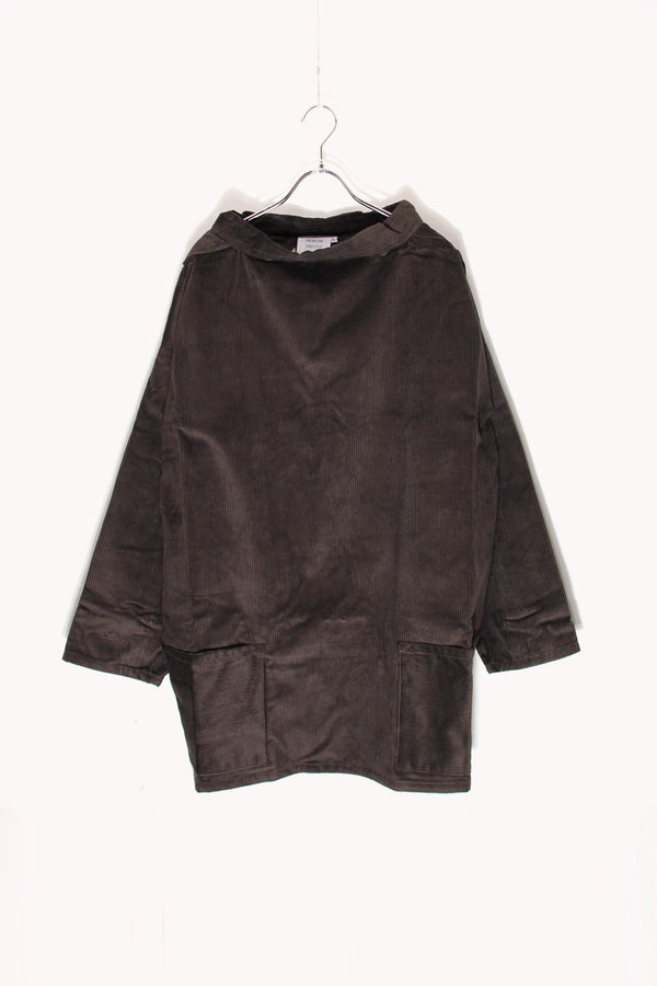 CORDUROY SMOCK ROUND NECK / DARK BROWN [NEW]