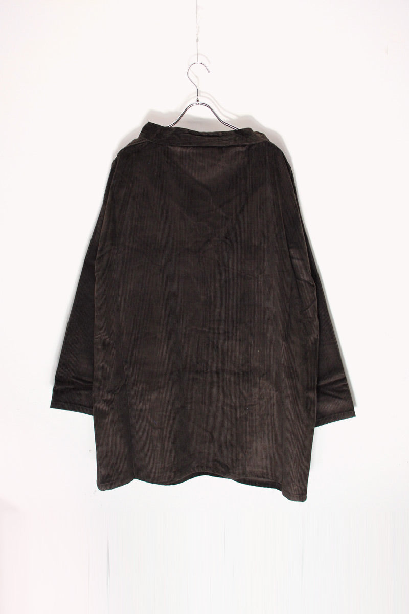 CORDUROY SMOCK ROUND NECK / DARK BROWN [NEW]
