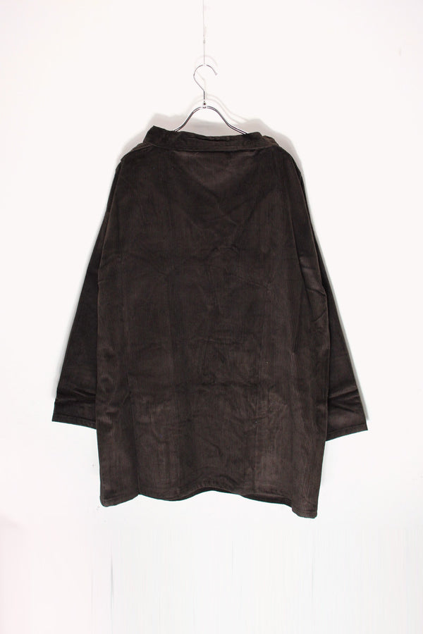 CORDUROY SMOCK ROUND NECK / DARK BROWN [NEW]