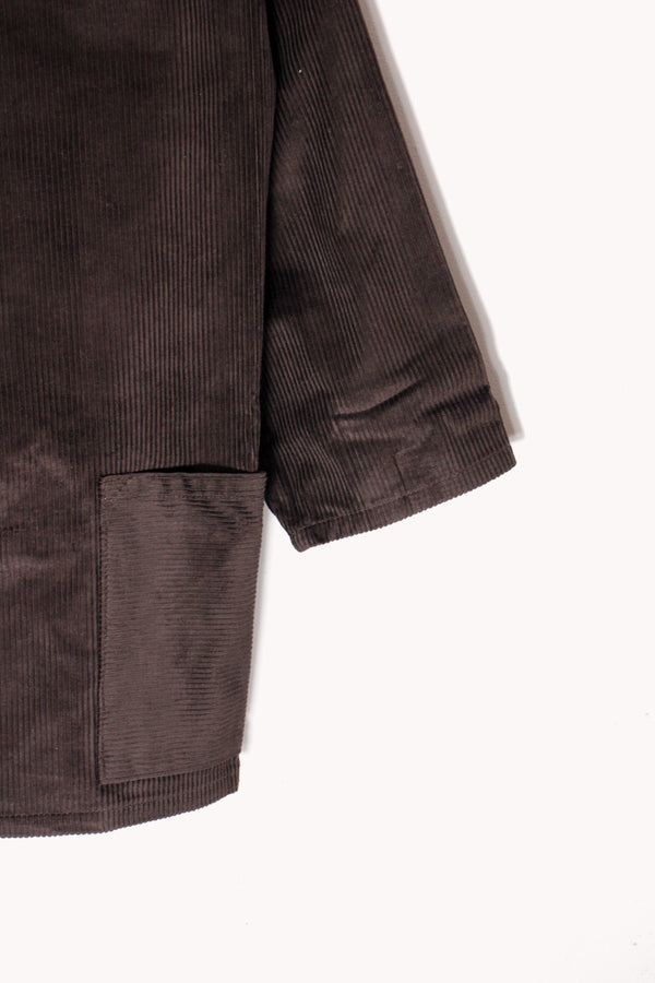 CORDUROY SMOCK ROUND NECK / DARK BROWN [NEW]