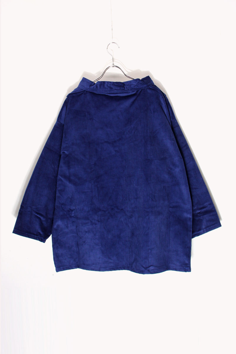 CORDUROY SMOCK ROUND NECK / NAVY BLUE [NEW]
