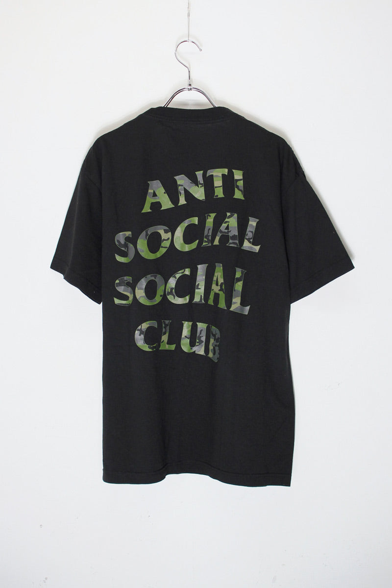 MADE IN USA S/S LOGO T-SHIRT / BLACK/CAMO [SIZE: M USED]