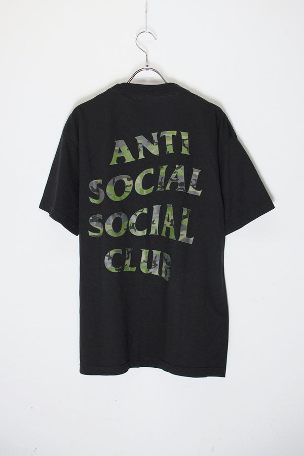 MADE IN USA S/S LOGO T-SHIRT / BLACK/CAMO [SIZE: M USED]