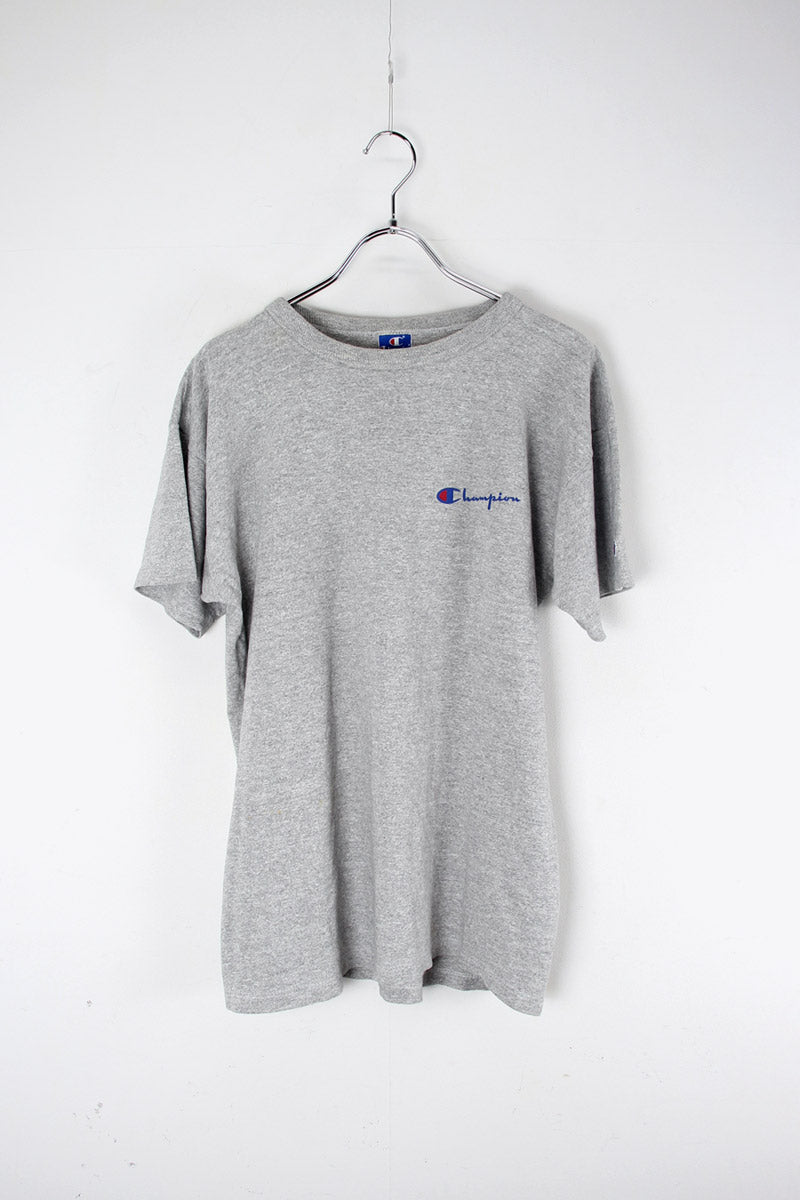 MADE IN USA 90'S EMBROIDERED TEE SHIRT / HEATHER GRAY [SIZE: L USED]