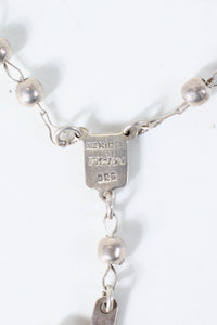 MADE IN MEXICO 925 SILVER T-BAR ROSARY BRACELET [ONE SIZE USED]