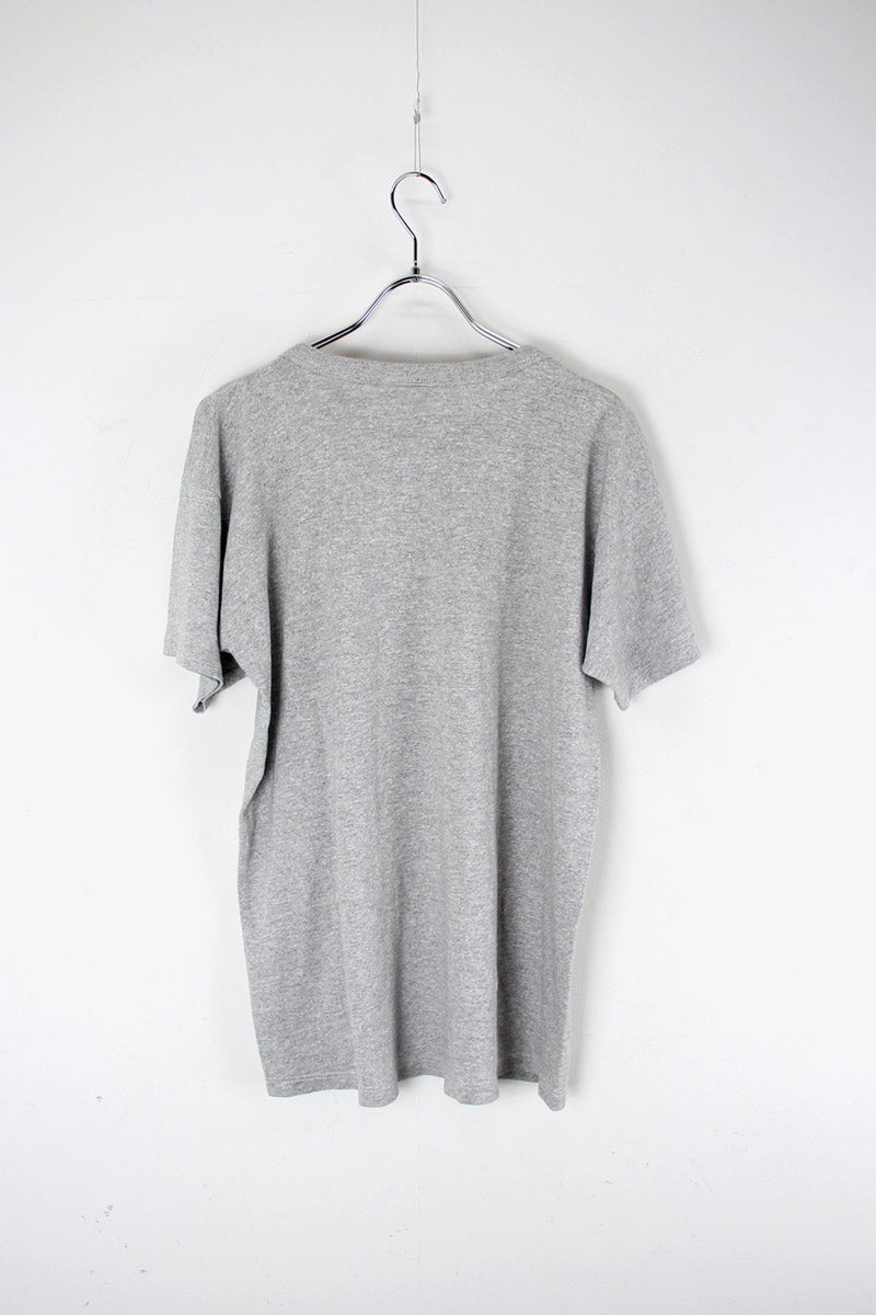 MADE IN USA 90'S EMBROIDERED TEE SHIRT / HEATHER GRAY [SIZE: L USED]