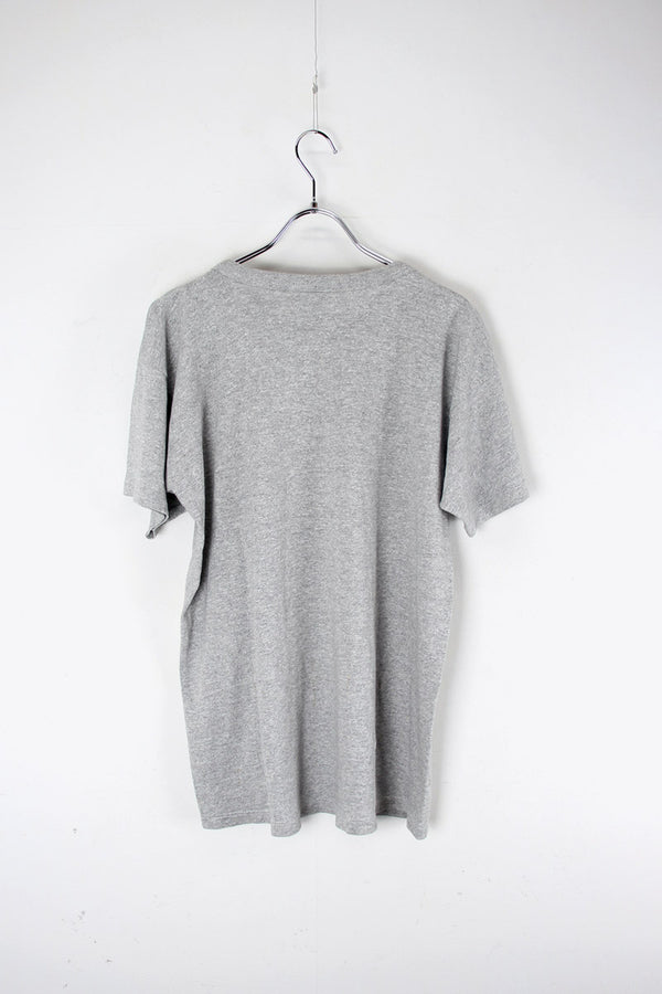 MADE IN USA 90'S EMBROIDERED TEE SHIRT / HEATHER GRAY [SIZE: L USED]