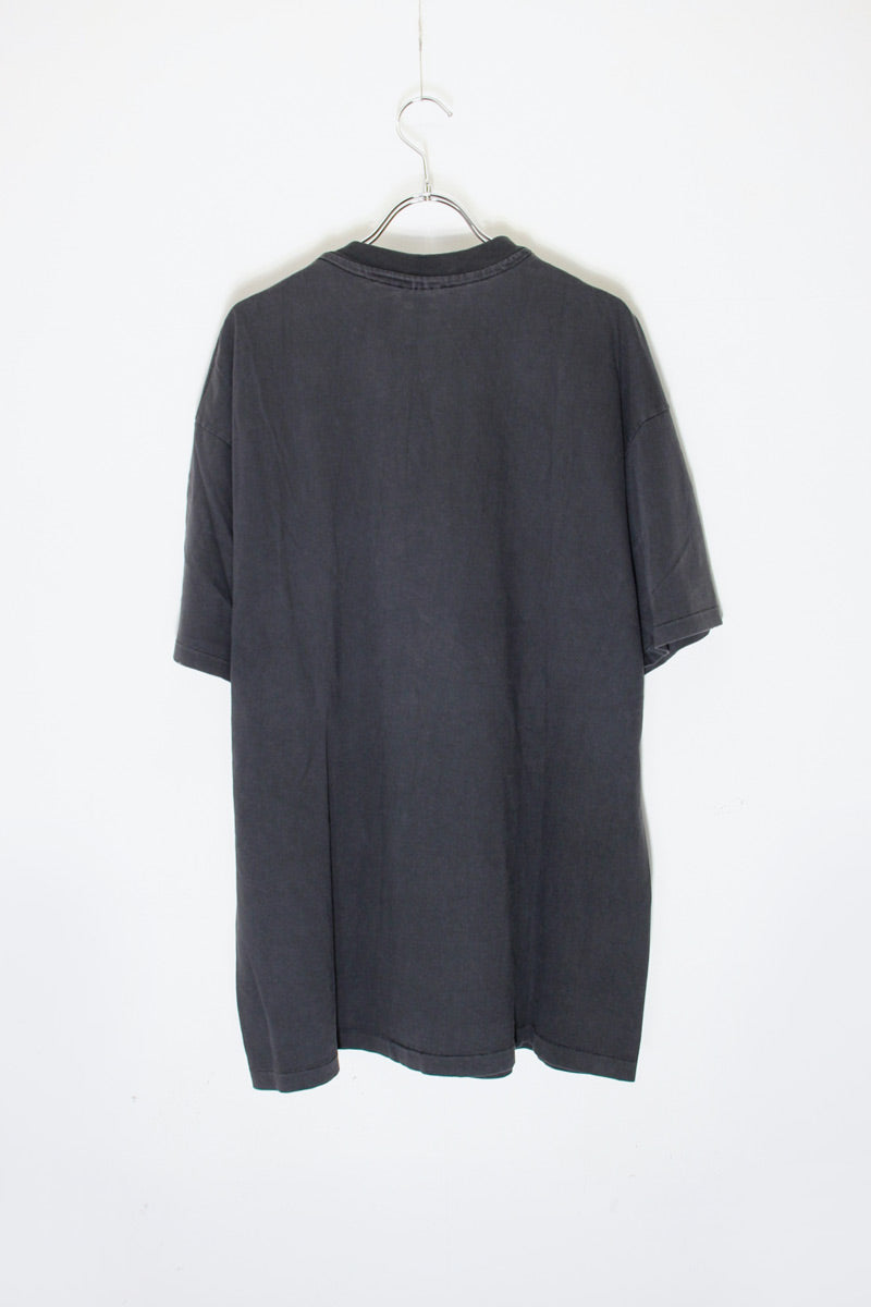 MADE IN USA 90'S S/S S.S.S INC PRINT T-SHIRT / BLACK [SIZE: XL USED]