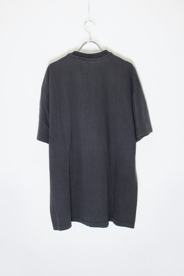 MADE IN USA 90'S S/S S.S.S INC PRINT T-SHIRT / BLACK [SIZE: XL USED]