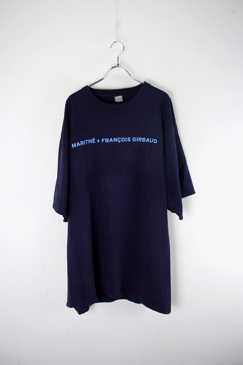 90'S LOGO TEE SHIRT / NAVY [SIZE: 2XL USED]