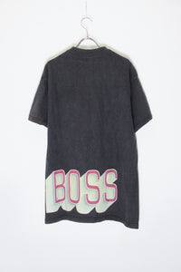 MADE IN USA 90'S S/S LOGO PRINT T-SHIRT / BLACK [SIZE: M USED]