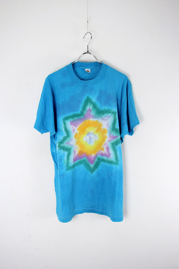 MADE IN USA 90'S TIE-DYE TEE SHIRT / BLUE [SIZE: XL USED]