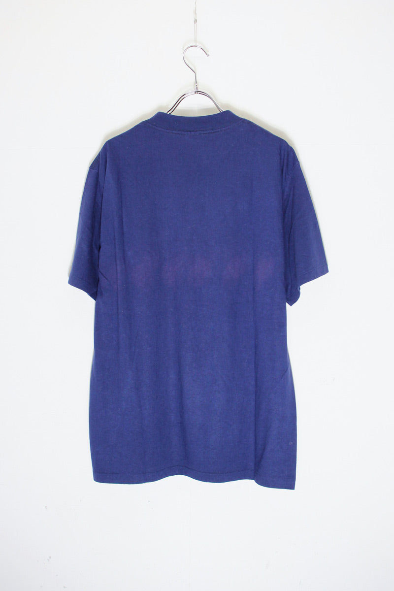 MADE IN USA 90'S S/S EAST STROUDSBURG UNIVERSITY T-SHIRT / NAVY [SIZE: XL USED]