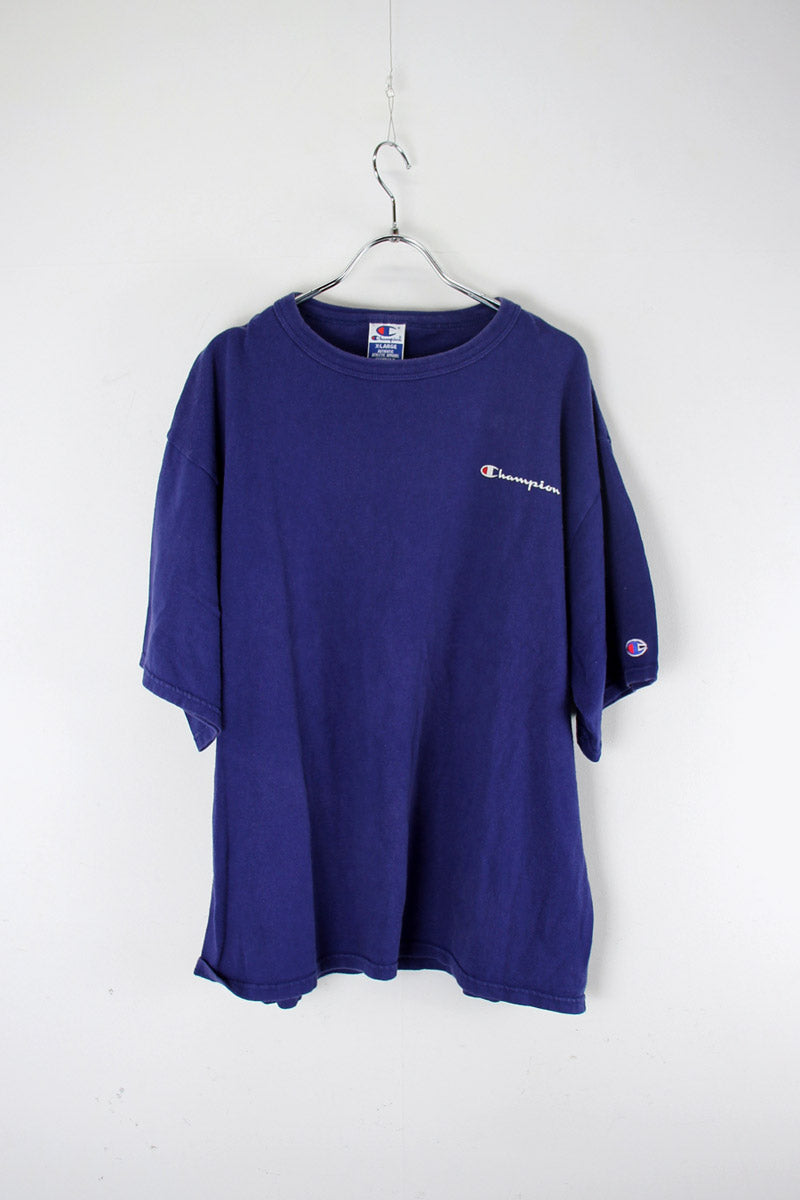 MADE IN USA 90'S ONE POINT TEE SHIRT / NAVY [SIZE: XL USED]