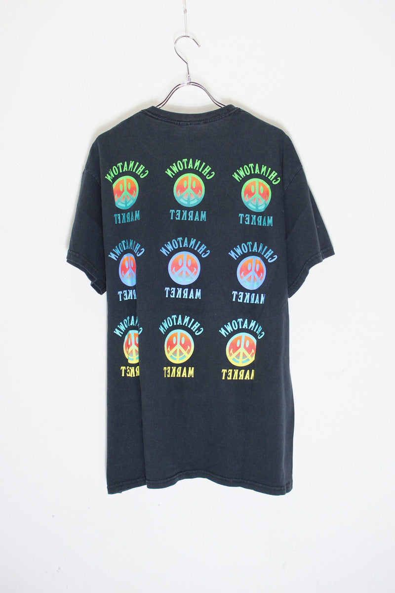 S/S LOGO PRINT T-SHIRT / BLACK [SIZE: L USED]