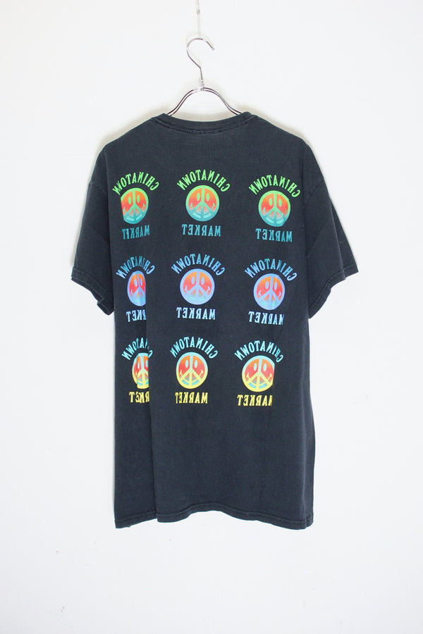 S/S LOGO PRINT T-SHIRT / BLACK [SIZE: L USED]