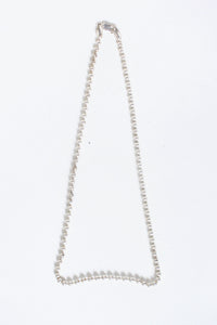 MADE IN ITALY 925 SILVER BALL CHAIN NECKLACE [ONE SIZE USED]