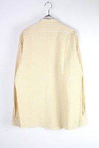 90'S L/S LINEN POLO SHIRT / YELLOW [SIZE: L相当 USED]