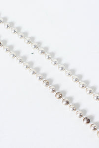 MADE IN ITALY 925 SILVER BALL CHAIN NECKLACE [ONE SIZE USED]