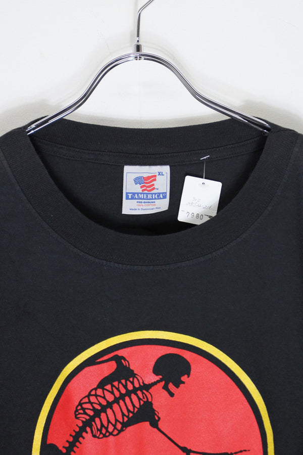 90's S/S THORACIC PARK PRINT T-SHIRT / BLACK [SIZE: XL USED]