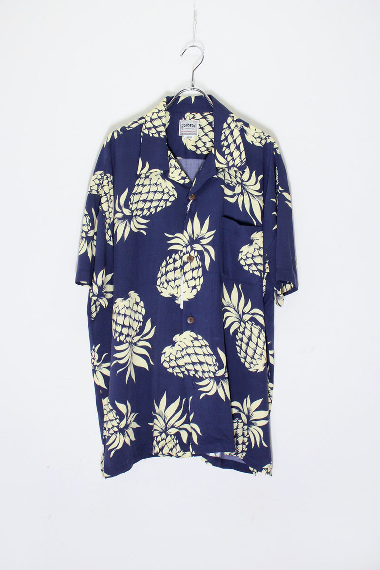 WIDE ALOHA SHIRT (PINEAPPLE) / NAVY [NEW]