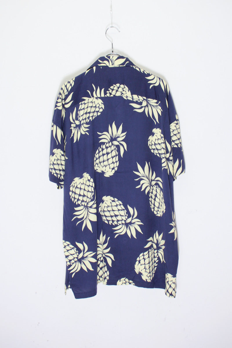 WIDE ALOHA SHIRT (PINEAPPLE) / NAVY [NEW]