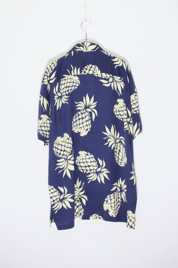 WIDE ALOHA SHIRT (PINEAPPLE) / NAVY [NEW]
