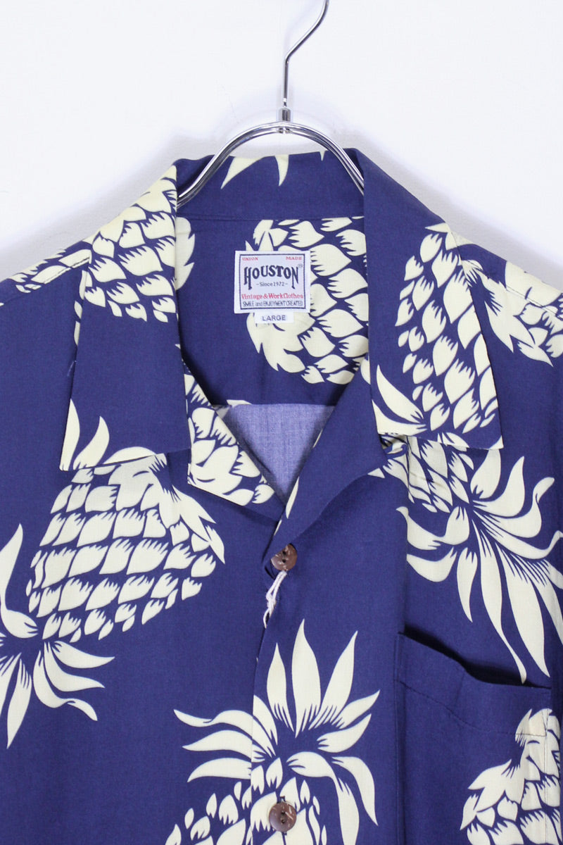 WIDE ALOHA SHIRT (PINEAPPLE) / NAVY [NEW]