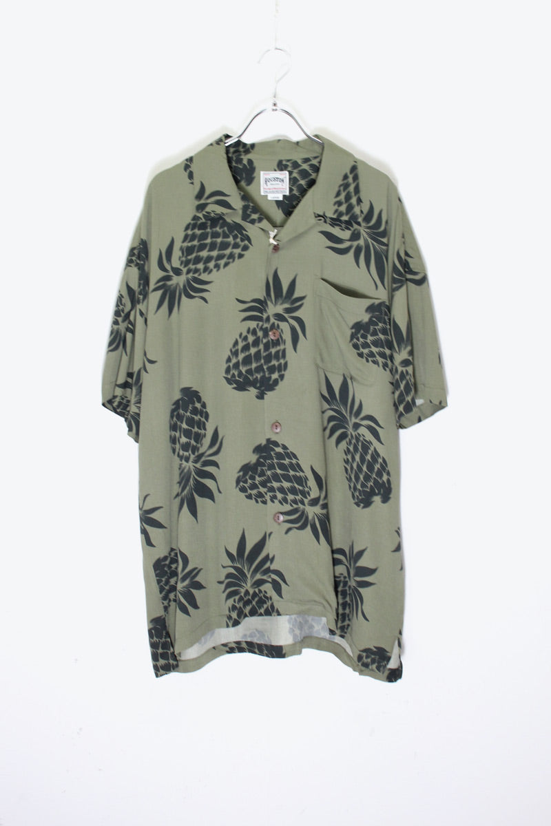 WIDE ALOHA SHIRT (PINEAPPLE) / OLIVE [NEW]